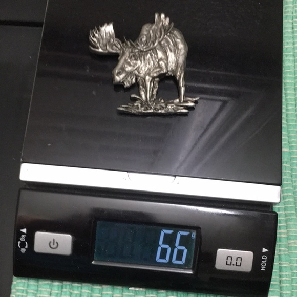🖤Bull moose pewter brooch
